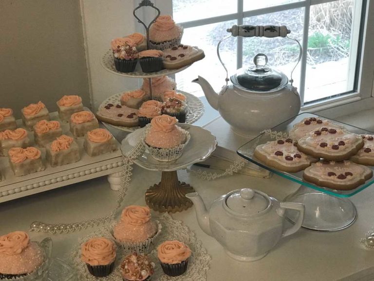 TEA PARTY THEMED DESSERTS STAGED