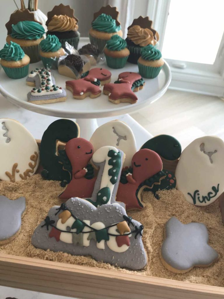 DINOSAUR THEMED DECORATED COOKIES