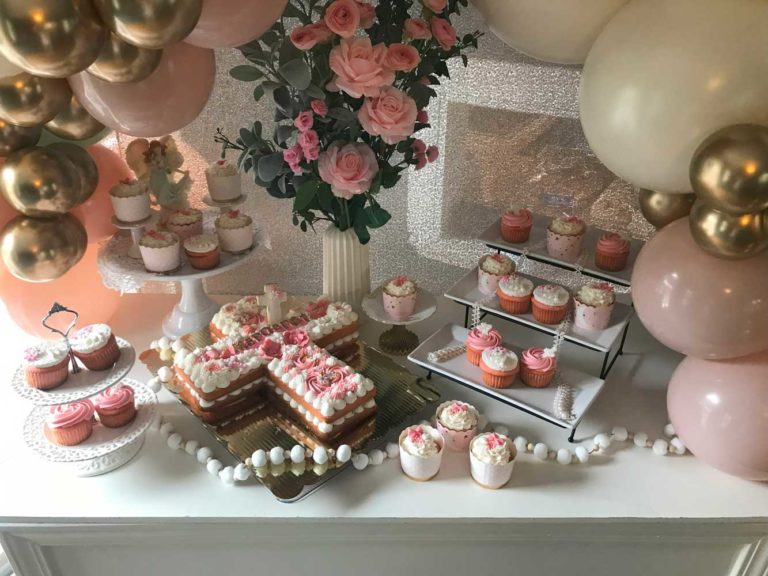 GIRL BAPTISM THEMED DESSERTS AND DECOR STAGED